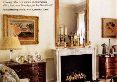 A Sophisticated French Marble Fireplace in a London flat