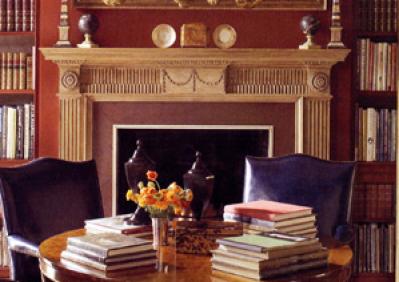 18th Century Wood Fireplace in Architectural Digest Feature