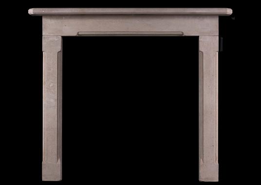 A simple English fireplace in Portland stone