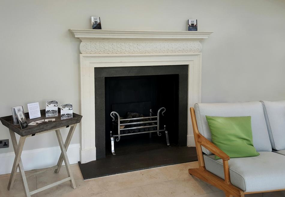 Thornhill Gallery's fireplace installed in the new Orangery venue 