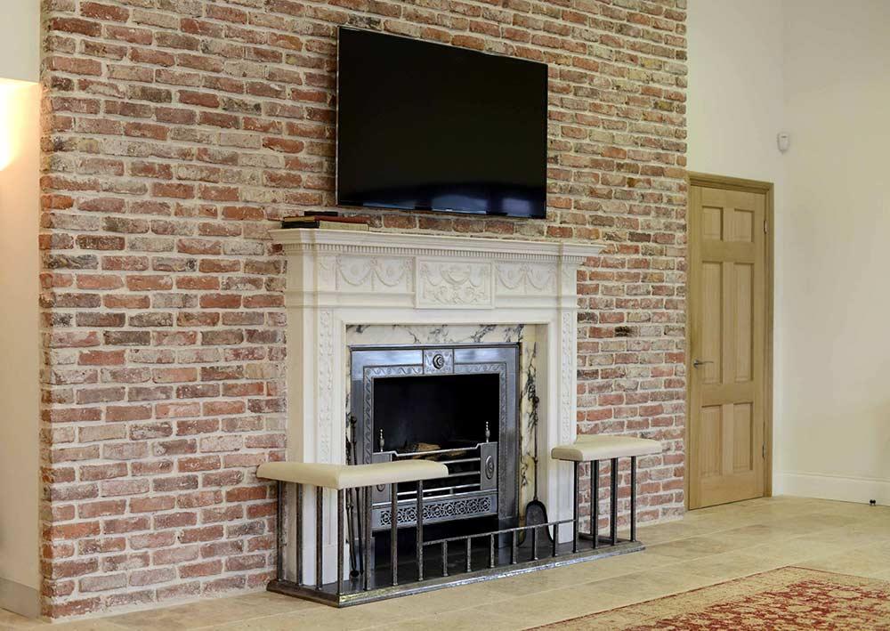 Fireplaces In The Workplace Antique And Surrounds Waiting For A Meeting Or Appointment In This Contemporary London Office Would Be Real Pleasure Thanks To Bespoke Club Fender