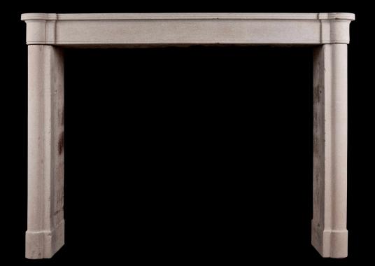 A period 18th century Directoire fireplace with half round columns