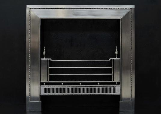 A Georgian Style Polished Steel Register Grate