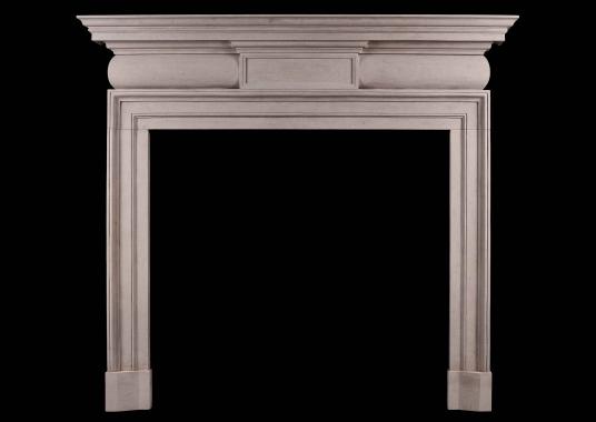 A Georgian Style Portland Stone Chimneypiece