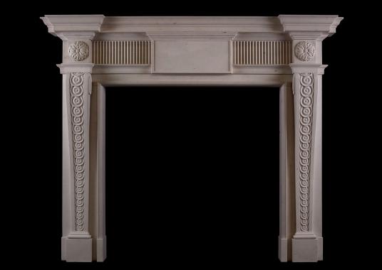 A George II style Lincoln stone fireplace
