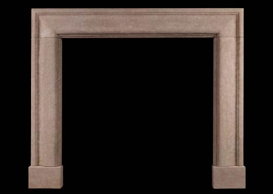 An English moulded bolection fireplace in Bath stone