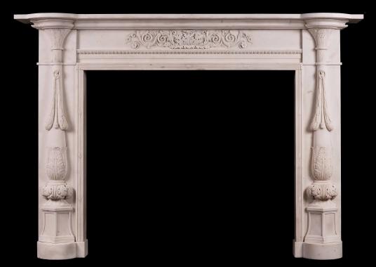 A fine quality period Regency Statuary marble fireplace