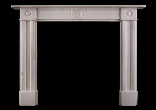 A period Statuary marble Regency fireplace