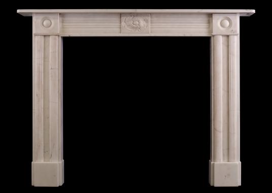 A period Regency Statuary marble fireplace