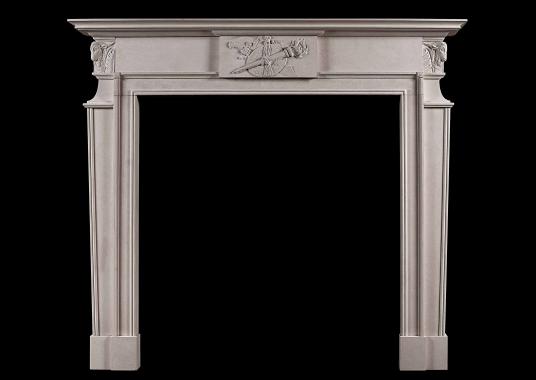 A late Georgian fireplace in Portland stone