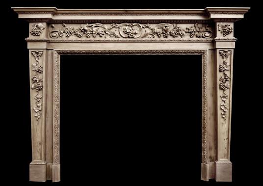 A Fine Quality 18th Century English George II Pine Fireplace