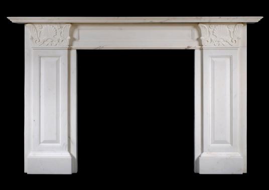 A Statuary Regency marble fireplace in the manner of Thomas Hope