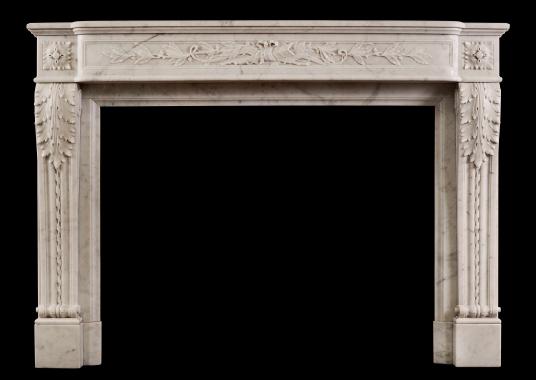 A 19th century French Louis XVI style fireplace