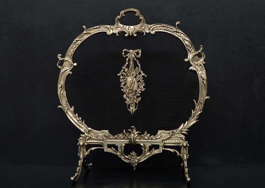 A 19th century French brass firescreen