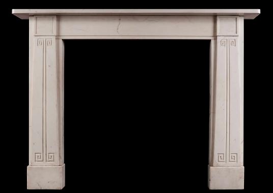 A Statuary marble fireplace in the manner of John Soane