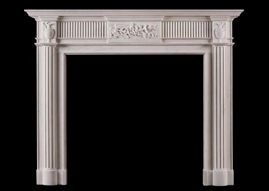 An English fireplace in the Georgian style