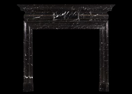 A Georgian Style marble fireplace in Nero Marquina