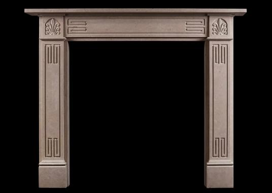 An English Bath stone Regency style fireplace