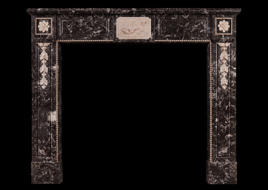 A French Louis XVI St Anne's marble fireplace