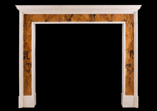 A period Queen Anne marble fireplace