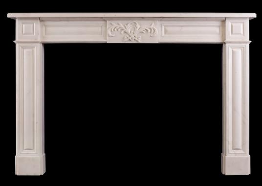 A French Louis XVI Statuary marble fireplace