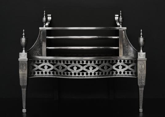 An engraved Georgian firegrate