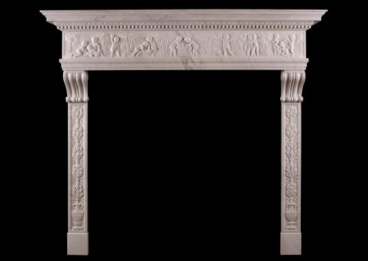 A fine quality Italian Renaissance style fireplace