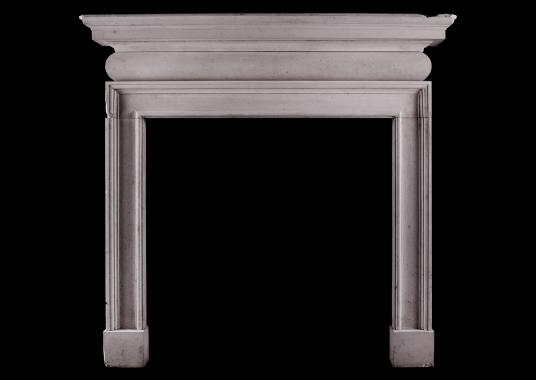 An English limestone fireplace