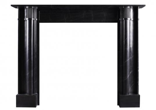 A Regency style black marble fireplace