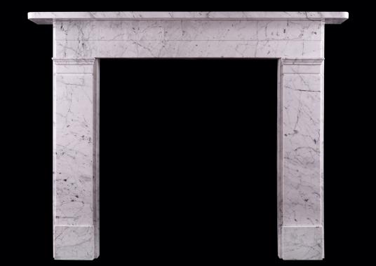 A period Victorian chimneypiece in Carrara marble