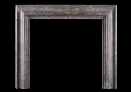 An Antique Bolection Fireplace In Grey Marble