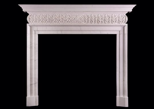 A mid 18th century style marble fireplace