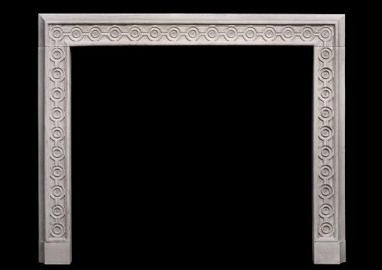 English Limestone Fireplace