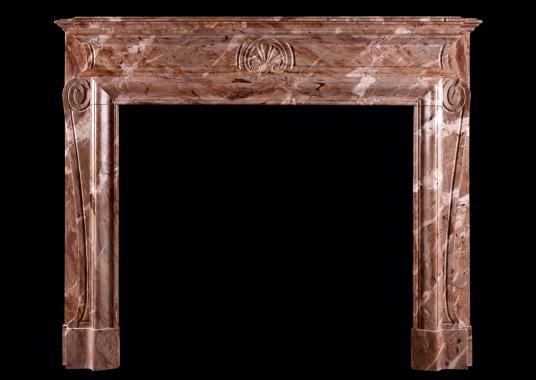 A French fireplace in Sarrancolin marble