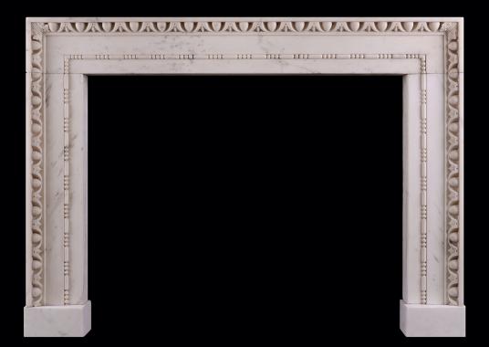 A Statuary marble fireplace in the architectural style