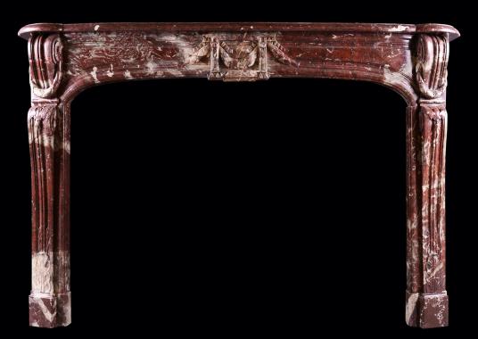A period French marble fireplace