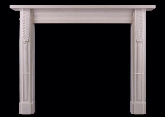 An English Regency Style Statuary marble fireplace