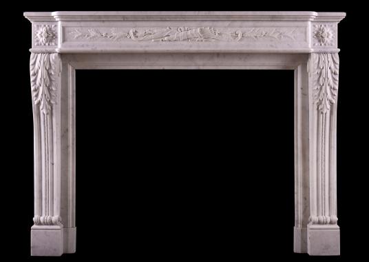 A French Carrara marble fireplace