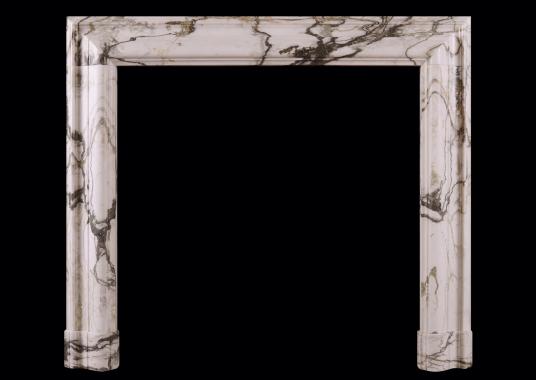 An English bolection in Calacatta Verde marble