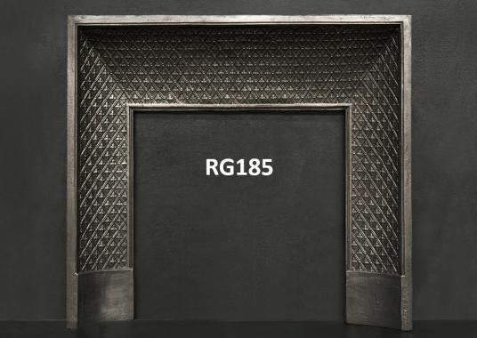 A decorative cast iron contracoeure insert