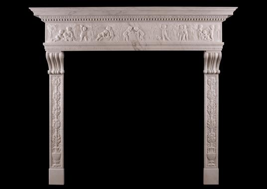 A fine quality Italian Renaissance style fireplace