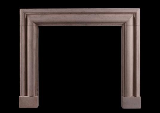 An English bolection Bath stone fireplace
