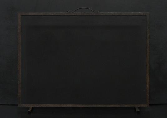 A simple firescreen with brown wax finish