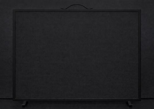 A simple firescreen with black lead finish