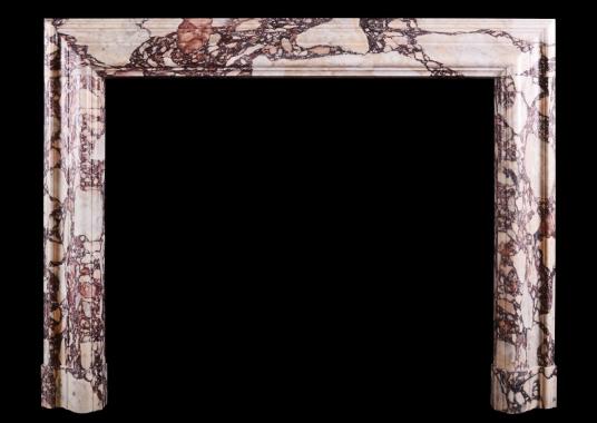 An English bolection in Breche Violette marble