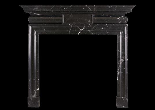 A Georgian Style marble fireplace in Nero Marquina