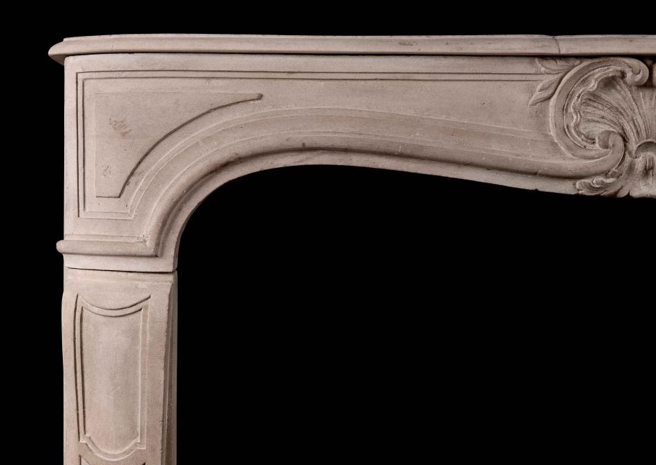 A 19th century French Louis XV style antique chimneypiece