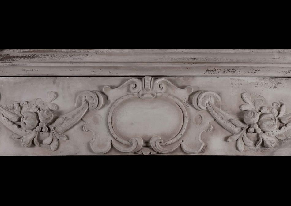 A carved stone Renaissance fireplace, 19th century