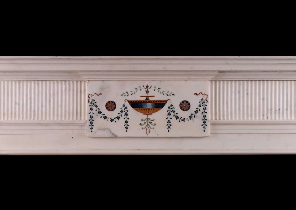 An Irish Statuary Antique marble fireplace in the manner of Pietro Bossi