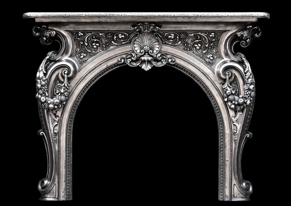 An Ornate 19th Century French Cast Iron, Antique Fire Surround Uk